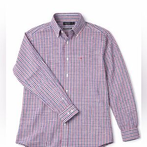 Nautica Red and Blue Checked Button-Down Shirt